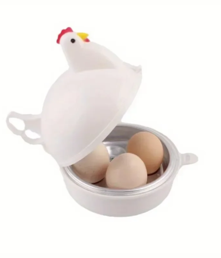 Chicken-Shaped Microwave Egg Cooker – 4-Egg Steamer